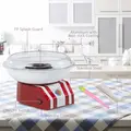 HOMCOM Candy Floss Machine for Kids & Adults, 550W  Retro Cotton Maker for Sugar or Candies,  Including 10 Candyfloss Sticks, Non-Slip Base, Red & White - 5
