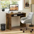 HOMCOM Boxy Work Desk, with Shelf - Wood-Effect - 2