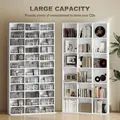 HOMCOM CD Storage Unit with Adjustable Shelves, 102 x 195 cm, Marble Effect - 4