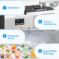 HOMCOM Commercial Ice Maker with 4kg Ice Storage - Silver Tone - 9