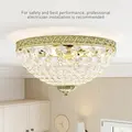 HOMCOM Crystal Chandelier Ceiling Light with 168 Octagonal Beads, Vintage 2-Light Flush Mount Ceiling Light for Living Room, Bedroom, Hallway, Dining Room, Gold Tone - 6