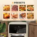 HOMCOM Digital Air Fryer with 8 Preset Modes, Rapid Air Circulation, 12L Air Fryer Oven with Memory Function, 1800W, Cream - 8
