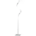 HOMCOM Dimmable Floor Lamp for Living Room, Modern Spiral Standing Lamp with 3 Adjustable Brightness and Square Base, Silver - 1