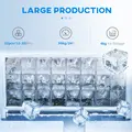 HOMCOM Commercial Ice Maker with 4kg Ice Storage - Silver Tone - 4