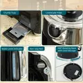 HOMCOM Electric Stainless Steel Kettle and Toaster Set, 3000W 1.7L UK Strix Thermostat Fast Boil Kettle w/ Limescale Filter, Cool Touch Body, 4 Slice Toaster with 7 Browning Levels, Crumb Tray, Black - 9