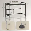 HOMCOM Expandable Microwave Oven Rack with 3 Hooks - Black - 3