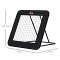 HOMCOM Football Training Net Target Goal, with Adjustable Angles - Black - 3