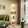 HOMCOM Four-Shelf Floor Lamp - White - 2