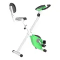 HOMCOM Folding Exercise Bike, Fitness Bicycle Indoor Trainer, 8-Level Magnetic Resistance Adjustable, with LCD Monitor, Pulse Sensor, Green - 1