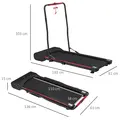 HOMCOM Foldable Walking Machine Treadmill 1-6km/h with LED Display & Remote Control Exercise Fitness for Home Office - 3