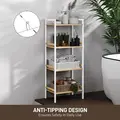 HOMCOM Four-Tier Bamboo Adjustable Shelf Storage Unit - 6