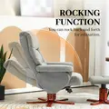 HOMCOM Faux Microfibre Leather Manual Recliner and Footstool Set - Grey - 5