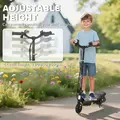 HOMCOM Foldable Electric Scooter, with LED Headlights, for Ages 7-14 Years, Black - 7
