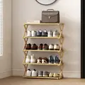 HOMCOM Five-Tier Folding Bamboo Shoe Rack - Natural Finish - 9