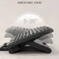 HOMCOM Footrest Adjustable Height & Angle Tilting Platform Home Office Foot Rest Black - 6