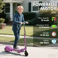 HOMCOM Foldable Electric Kids Scooter, Ride-on for Ages 7-14 Years, Purple - 4