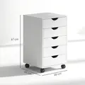 HOMCOM Five-Drawer Filing Cabinet - White - 3