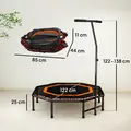 HOMCOM Fitness Trampoline, Bouncer with Adjustable Handle, Max Load 150 kg - 3
