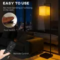 HOMCOM Floor Lamp for Living Room, 66" Modern Tall Standing Lamp with Adjustable Colour Temperatures & 10 Brightness Levels, Remote Control and Foot Switch for Bedroom Office, 9W LED Bulb Included - 7