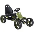HOMCOM Kids Children Pedal Go Kart Ride On Racer Braking System Adjustable Seat Green - 1