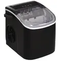 HOMCOM Ice Maker Machine Counter Top, 12Kg in 24 Hrs, 9 Cubes Ready in 6-12Mins, Portable Ice Cube Maker with Ice Scoop and Basket, Black - 1