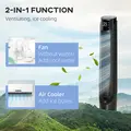 HOMCOM Ice Cooling Tower Fan, Water Conditioner Evaporative Air Cooler Unit with 4 Modes, 3 Speed, Remote Control, Timer, Oscillating for Home Bedroom, Black - 5