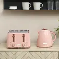 HOMCOM Kettle and Toaster Set, 1.7L 3000W Fast Boil Jug Kettle, 4 Slice Toaster with 7 Level Browning Controls, Light Pink - 7