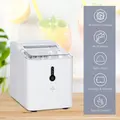 HOMCOM Ice Maker Machine, 1.5L Countertop Ice Cube Maker with Self-Cleaning, 9 Cubes Ready in 8 Mins, 12kg in 24 Hrs, No Plumbing with Basket, White - 4
