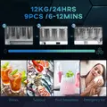 HOMCOM Ice Maker Machine Counter Top, 12Kg in 24 Hrs, 9 Cubes Ready in 6-12Mins, Portable Ice Cube Maker with Ice Scoop and Basket, Black - 4