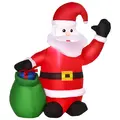 HOMCOM Inflatable Blow up Christmas Santa Claus 4ft LED Yard Holiday Decoration - 1