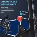HOMCOM Indoor Stationary Exercise Bike 6kg Flywheel Fitness Cardio Workout Bke Trainer for Home Gym w/ Adjustable Resistance LCD Monitor Pad and Bottle Holder Black - 6