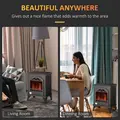 HOMCOM Free Standing Ethanol Fireplace, Bioethanol Heater Stove Fire with 0.9L Tank, 3 Hours Burning Time, Black - 6
