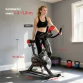 HOMCOM Indoor Upright Exercise Bike Machine, with Adjustable Seat, Resistance, Handlebar, LCD Display - 3
