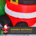 HOMCOM Inflatable Blow up Christmas Santa Claus 4ft LED Yard Holiday Decoration - 5