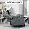 HOMCOM Lift-And-Recline Massage Armchair, with Heat - Grey - 5