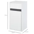 HOMCOM MDF Tri-Compartment Bathroom Storage Cabinet White - 3