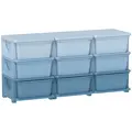 HOMCOM Kids Storage Unit, with Nine Drawers - Blue - 1