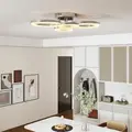 HOMCOM LED Ceiling Light, Modern 4 Rings Ceiling Lamp with Wall Switch Control, 40W 4350lm Flush Mount Ceiling Light with 3500K/4500K/6000K Colour Temperatures for Living Room, Bedroom, Silver Tone - 9