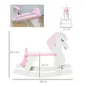 HOMCOM Kids Rocking Horse, with Handlebar, Foot Pedal - Pink - 3
