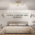 HOMCOM LED Ceiling Light, Modern 4 Rings Ceiling Lamp with Wall Switch Control, 40W 4350lm Flush Mount Ceiling Light with 3500K/4500K/6000K Colour Temperatures for Living Room, Bedroom, Silver Tone - 5