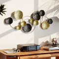 HOMCOM Metal Wall Art, Modern Hanging Wall Decor with Multi-Disc Design for Living Room - 2