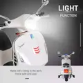 HOMCOM Kids Ride On Vespa Motorcycle W/LED Lights - White - 6
