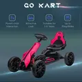 HOMCOM Kids Pedal Go Kart, with Adjustable Seat, EVA Wheels, Seat, Handbrake - Pink - 7