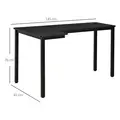 HOMCOM L-Shaped Gaming Desk, Computer Corner Desk, Home Office Workstation with Cable Management, 145 x 81 x 76cm, Black, Left - 3