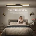 HOMCOM LED Ceiling Light, Modern Dimmable Ceiling Light with Wall Switch & Remote Control, Flush Mount Ceiling Lamp with 3000-6000K Colour Temperatures for Living Room, Bedroom, Black - 5