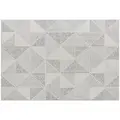 HOMCOM Modern Area Rug, Geometric Pattern Non-Slip Washable Rug, Soft Floor Carpet for Living Room, Bedroom, Dining Room, Home Office, 290 x 200 cm, Grey - 1