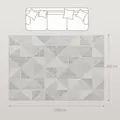 HOMCOM Modern Area Rug, Geometric Pattern Non-Slip Washable Rug, Soft Floor Carpet for Living Room, Bedroom, Dining Room, Home Office, 290 x 200 cm, Grey - 3