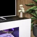 HOMCOM Multi-Shelf TV Cabinet, with Adjustable LED Lights - White - 8