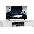 HOMCOM Modern TV unit Cabinet Entertainment Centre for TVs up to 90" w/ Cabinet Shelf for Living room Bedroom White - 1