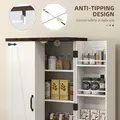 HOMCOM Multi-Storage Farmhouse Style Cabinet - White - 6